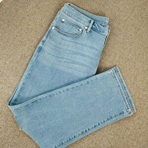 NEW! Mens Arizona Jean Advance Flex 360 Straight Jeans $50 Split Cut Knees 36X30